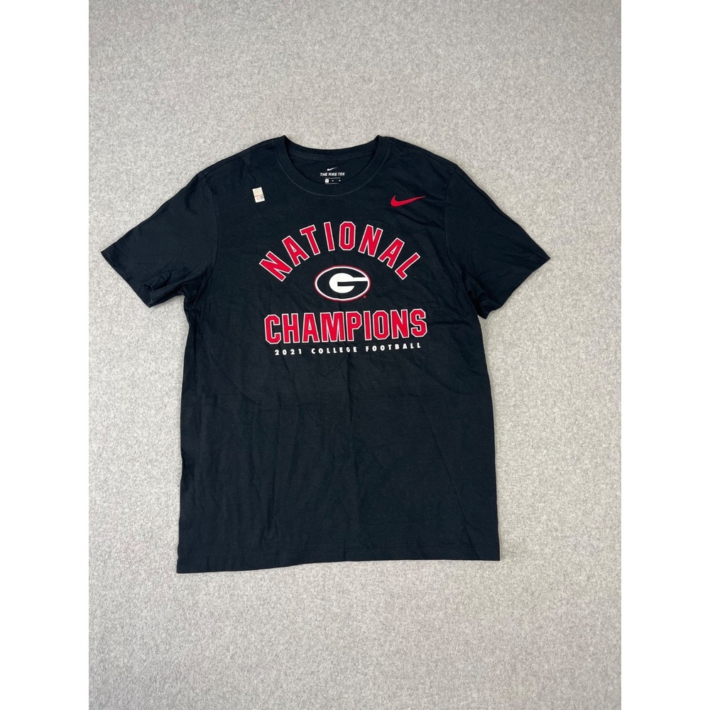 University Of Georgia Bulldogs Shirt Mens M Black Nike 2021 National Champions